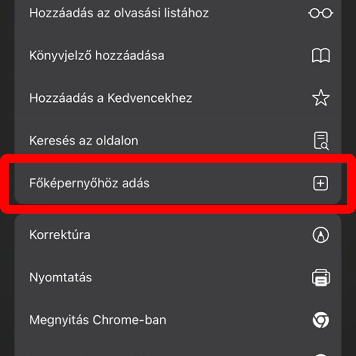 2. lépés – Hozzáadás a Főképernyőhöz (6)