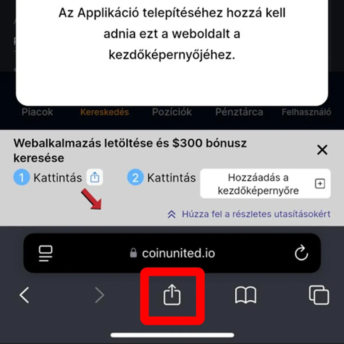 2. lépés – Hozzáadás a Főképernyőhöz (5)